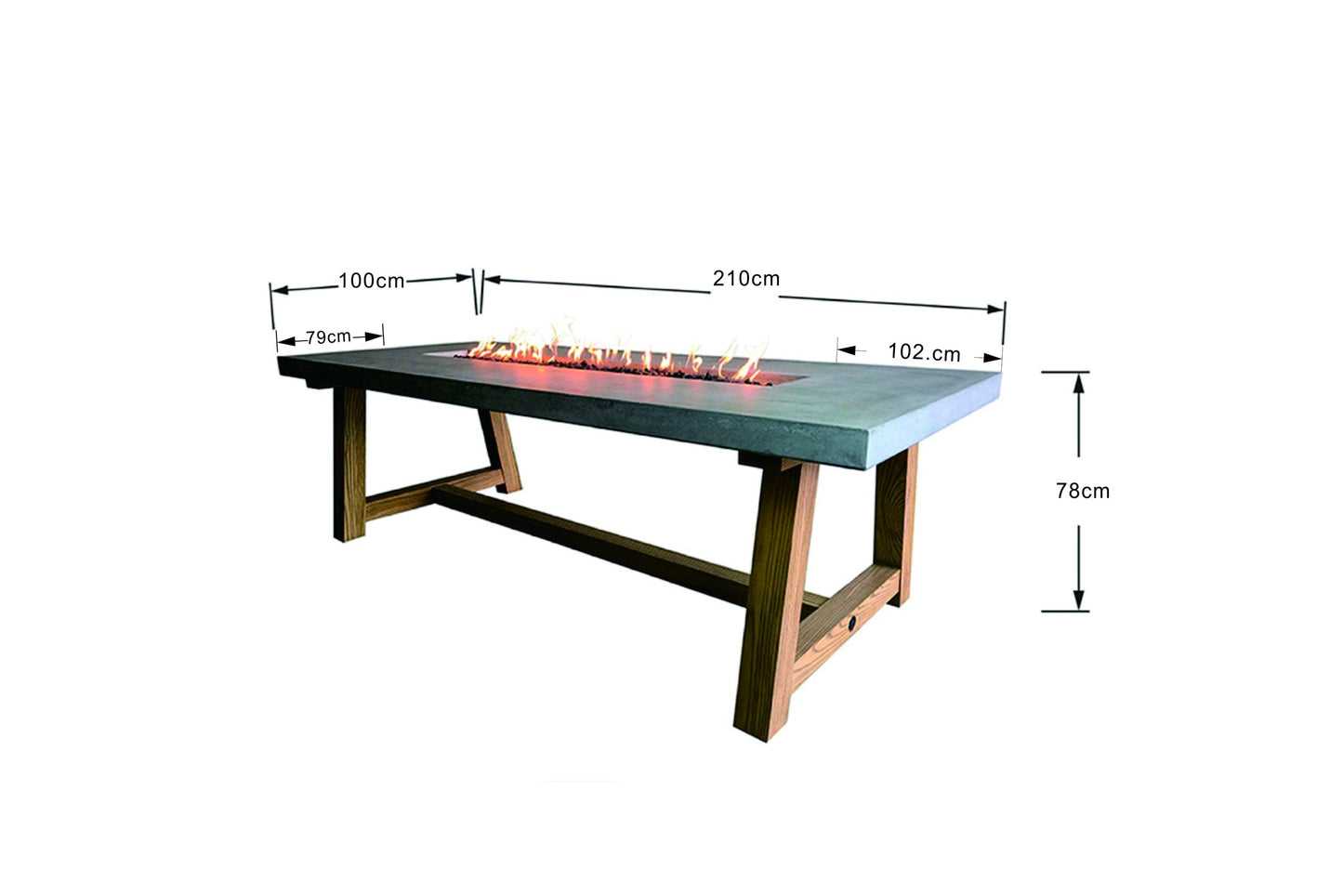 ELEMENTI FIRES SONOMA DINING TABLE
