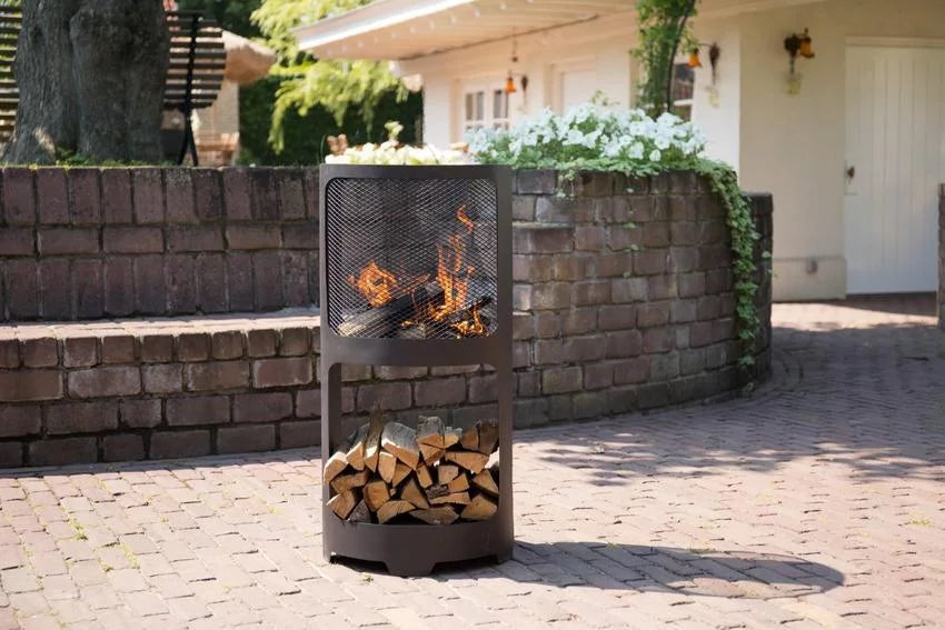 Buffalo Firepit with Wood Storage - Heat Outdoors