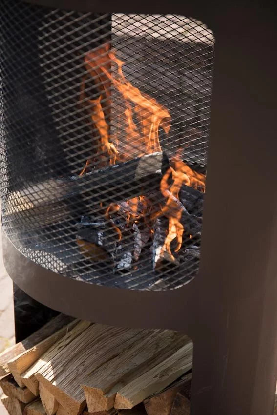 Buffalo Firepit with Wood Storage - Heat Outdoors