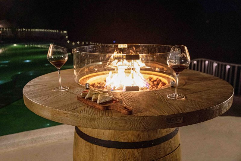 Elementi Fire Lafite Barrel Bar Table