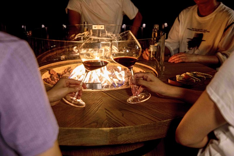 Elementi Fire Lafite Barrel Bar Table