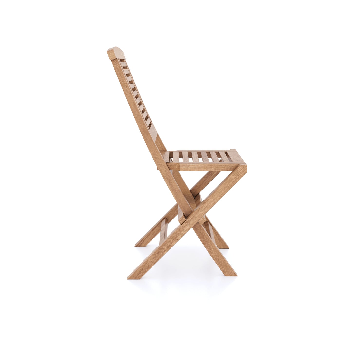 Teak Set 120cm Spiral Folding Table with 4 Folding Chairs