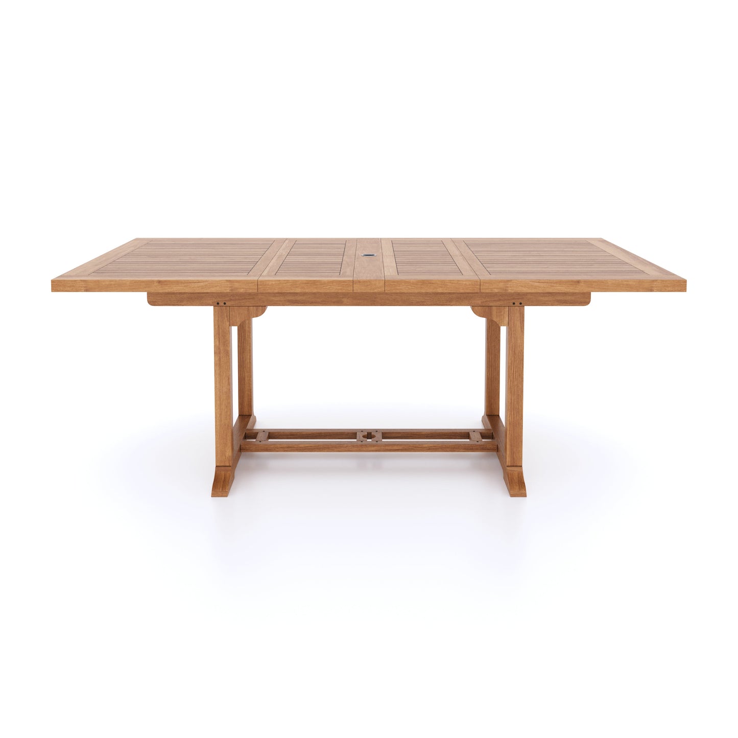 Teak Set 200cm-300cm Rectangle Extending Table with 10 Henley Stacking Chairs