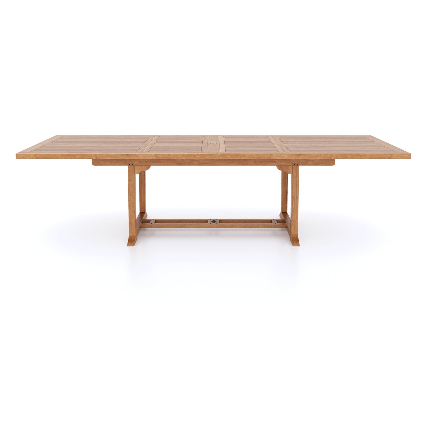 Teak Set 200cm-300cm Rectangle Extending Table with 10 Henley Stacking Chairs