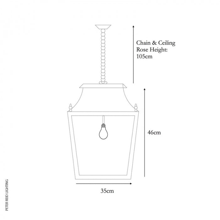 Blenheim Hanging Lantern Large - APG