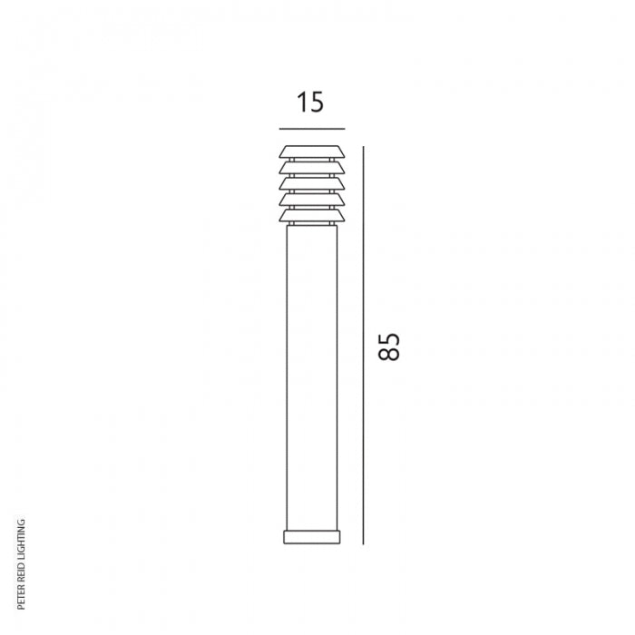Alta Large Bollard Black by Norlys