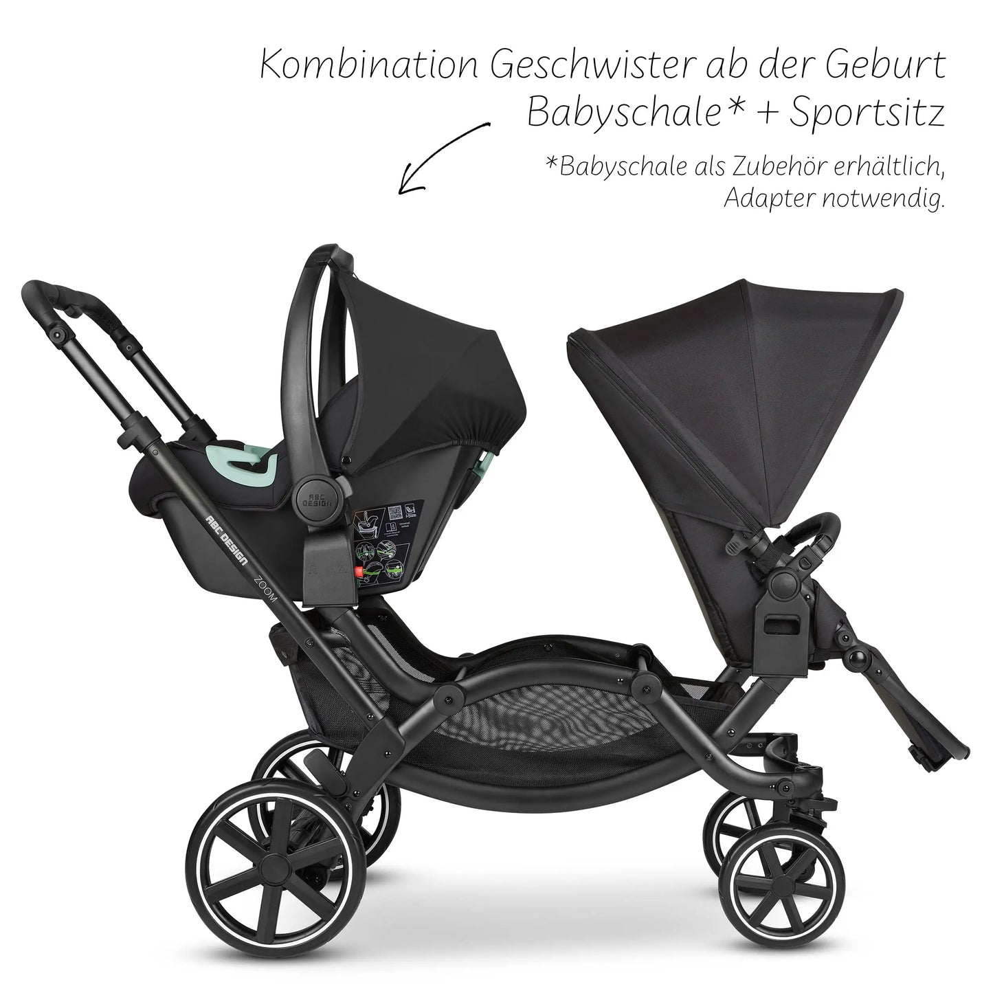 Zoom twin and double | 3-in- 1 Travel system