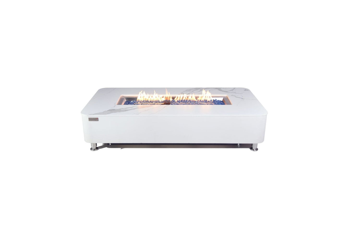 Elementi Fire Athens Porcelain Marble Gas Fire Pit
