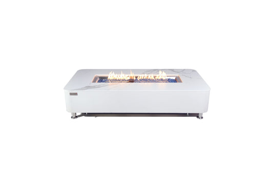 Elementi Fire Athens Porcelain Marble Gas Fire Pit