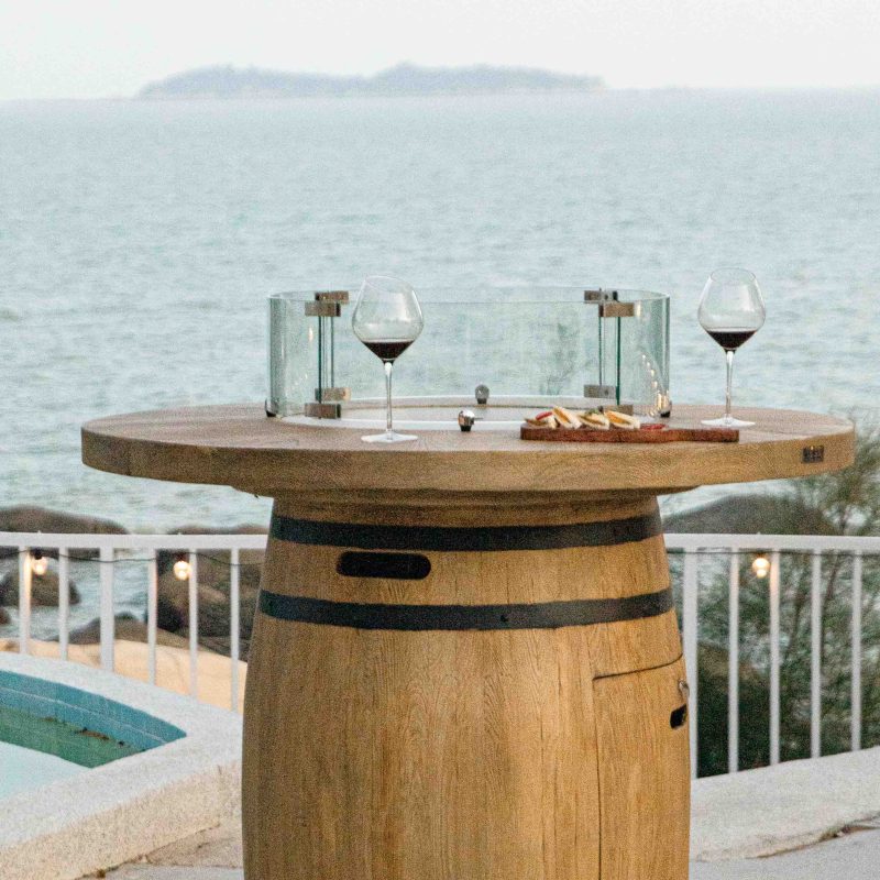 Elementi Fire Lafite Barrel Bar Table