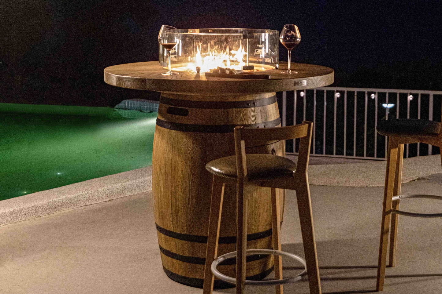 Elementi Fire Lafite Barrel Bar Table