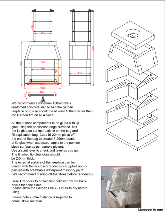 Schiedel - Volcanic Garden Fireplace barbecue 500
