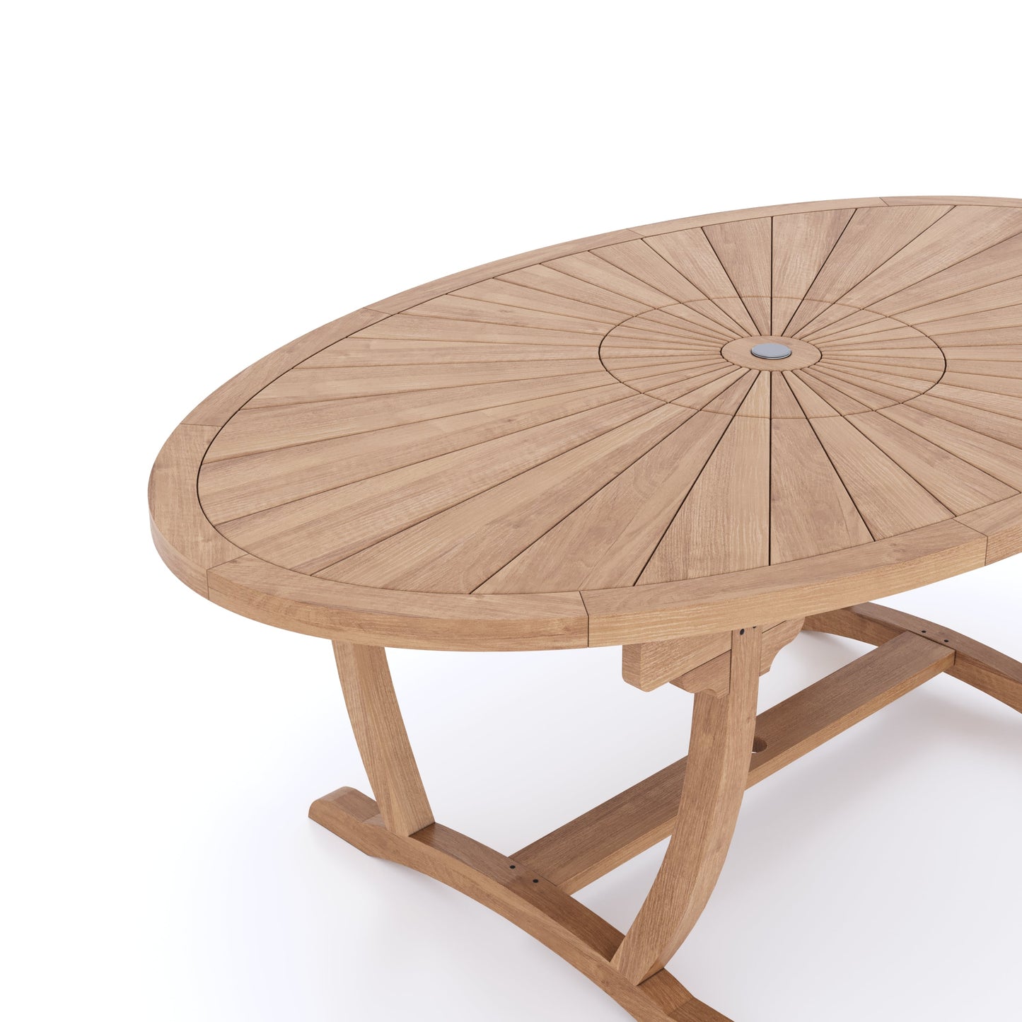 Teak Set 2m Sunshine Oval Table with 4 Henley Stacking Chairs & 2 San Francisco Chairs